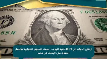 ارتفاع الدولار إلى 48.79 جنيه اليوم.. أسعار السوق الموازية تواصل التفوق على البنوك في مصر